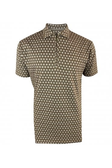 Ska & Soul Geometric Jacquard Zip Polo SS/2548