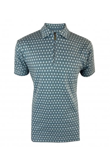 Ska & Soul Geometric Jacquard Zip Polo SS/2548