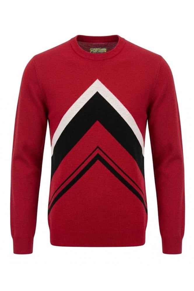 Ska & Soul 'Letterman' Gallagher Chevron Knit SS/2568