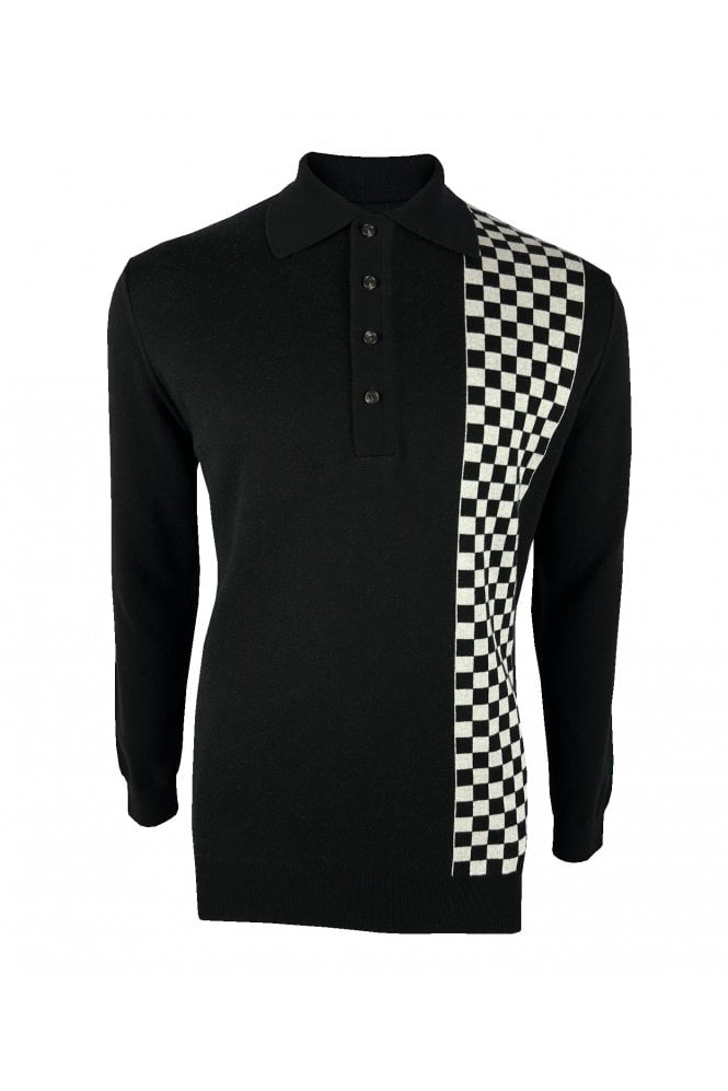 Ska & Soul 'Weller' chequerboard fine gauge polo SS/2558