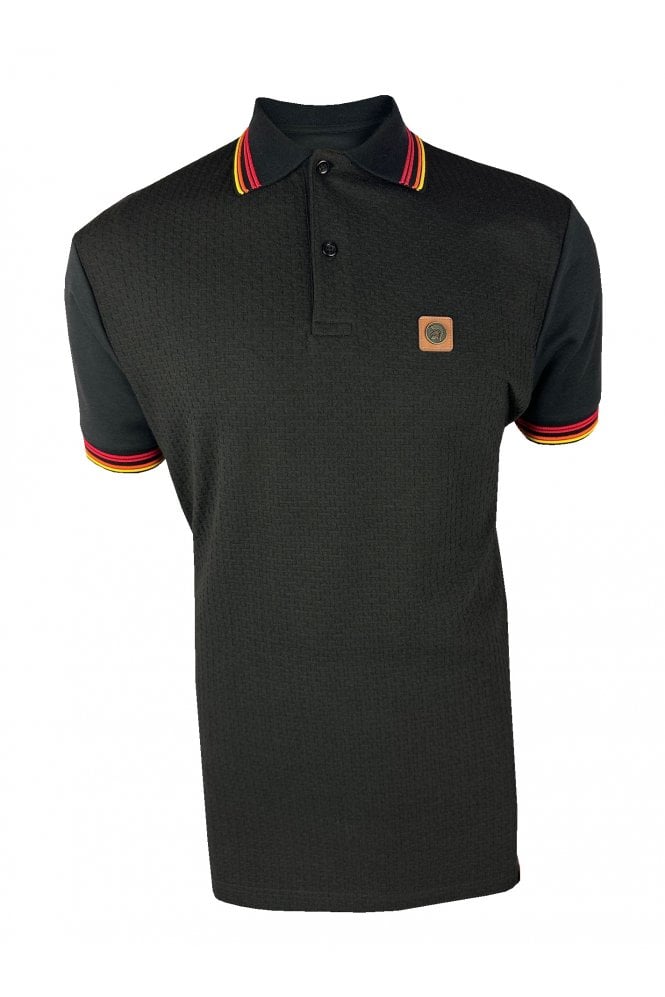Trojan Basket Knit Plain Panel Polo TR/9032