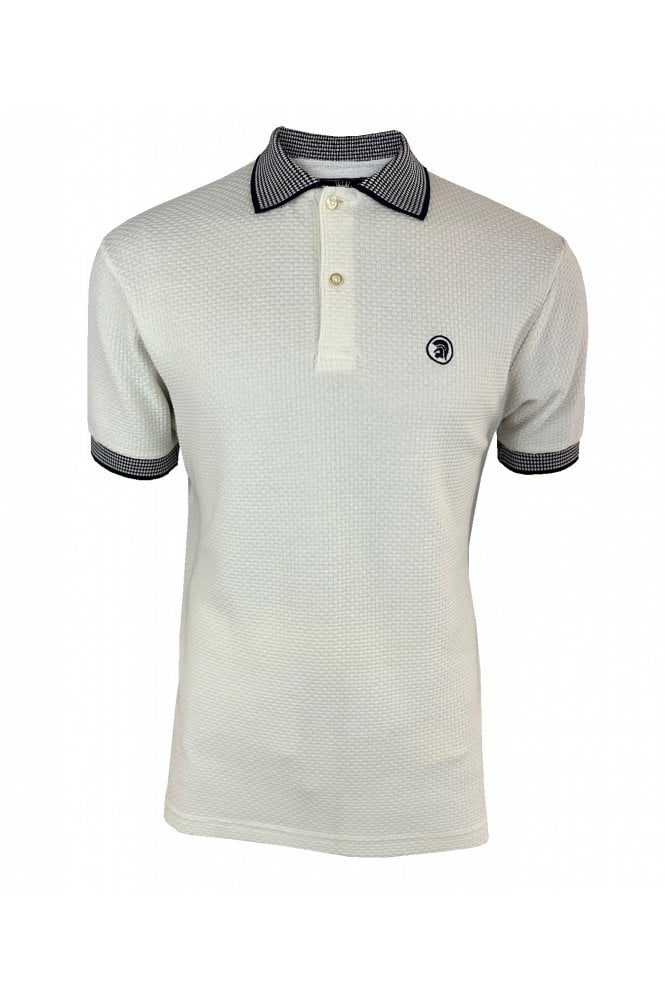 Trojan Basket Weave Polo with jacquard collar and cuffs TR/8870
