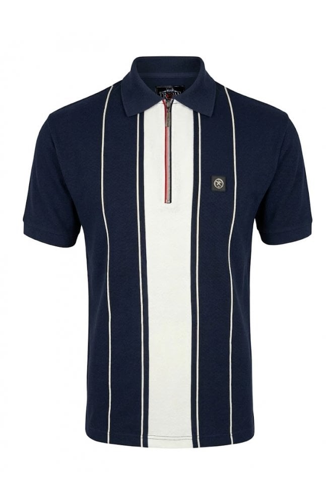 Trojan Chain Stitch Zip Pique Polo TR/9066