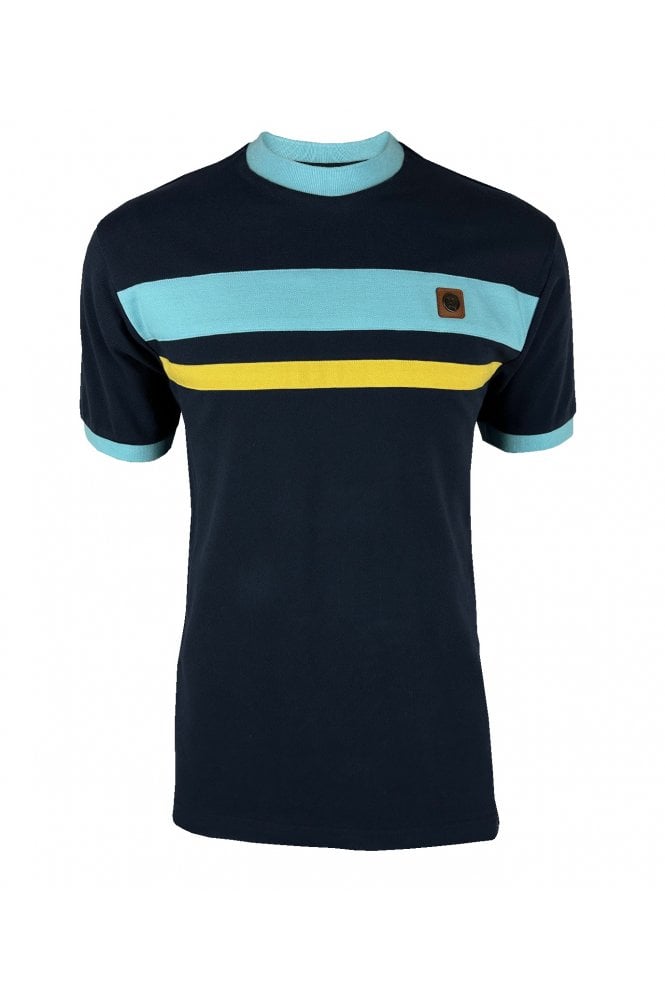 Trojan cut and sew stripe pique tee TR/8883