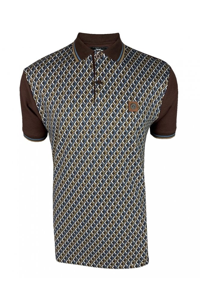 Trojan Diamond Jacquard Panel Polo TR/8978