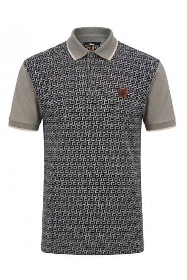 Geometric Jacquard Panel Polo TR/9128