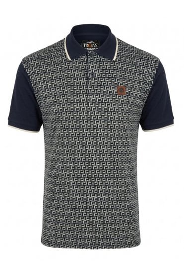 Geometric Jacquard Panel Polo TR/9128