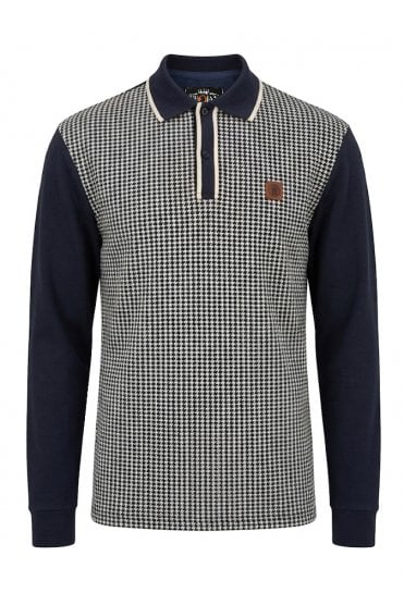 Houndstooth Panel Polo L/S TR/9124