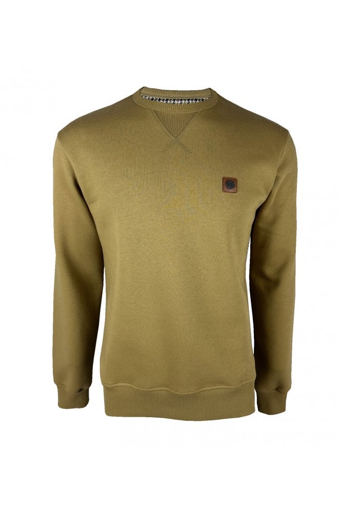 Trojan Houndstooth trim crew sweat TR/8855
