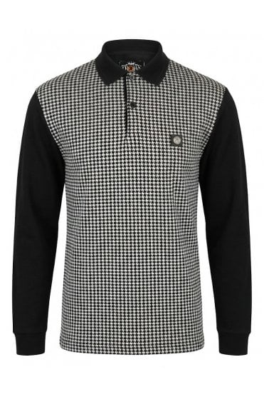 Mono Houndstooth L/S Polo TR/9125B
