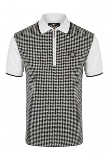Mono Houndstooth Zip Polo TR/9125