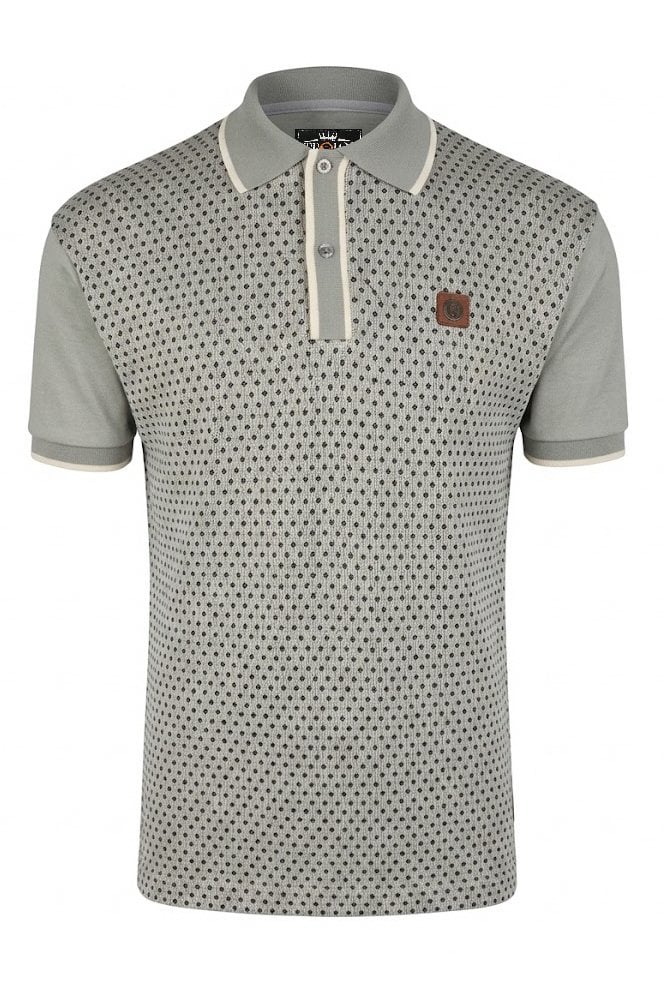 Trojan Motif Jacquard Panel Polo TR/9119