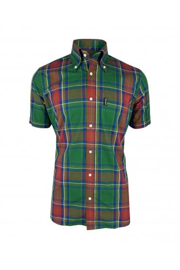 Chemise à Carreaux Courte En Coton Trojan - Style Décontracté, Poche Carrée, Du S Au 4XL