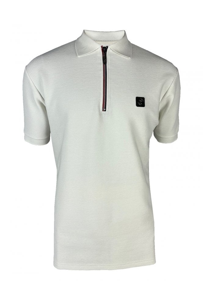 Trojan Ottoman Rib Chrome-effect Zip Polo TR/8985