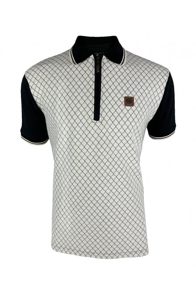 Trojan Ottoman Rib Jacquard Panel Polo TR/8977