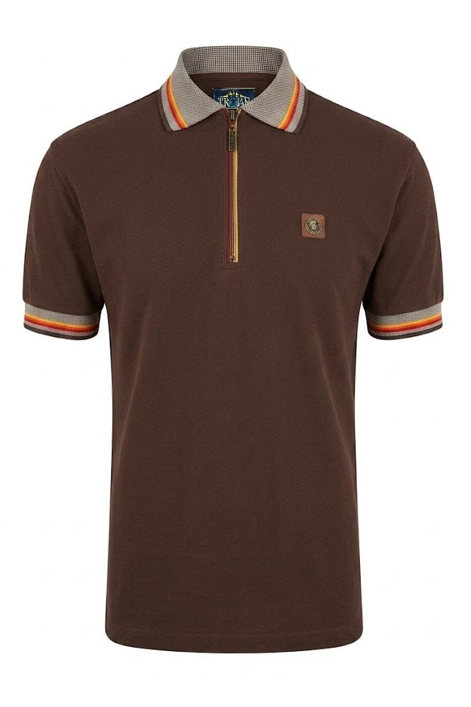 Trojan Oxford Collar Zip Pique Polo TR/9132