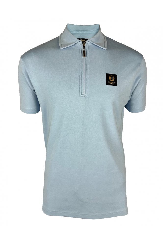 Trojan Plain Badged Zip Polo TR/8970