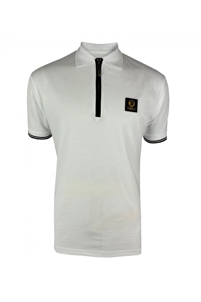 Trojan Plain zip pique polo TR/8938