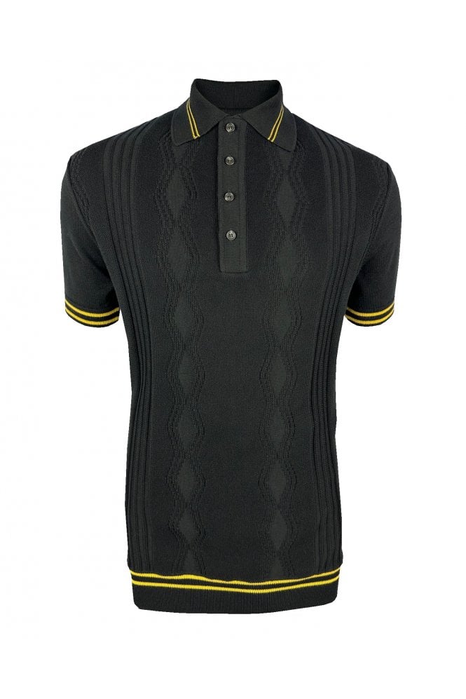 Trojan Pointelle knit plain polo TR/8913