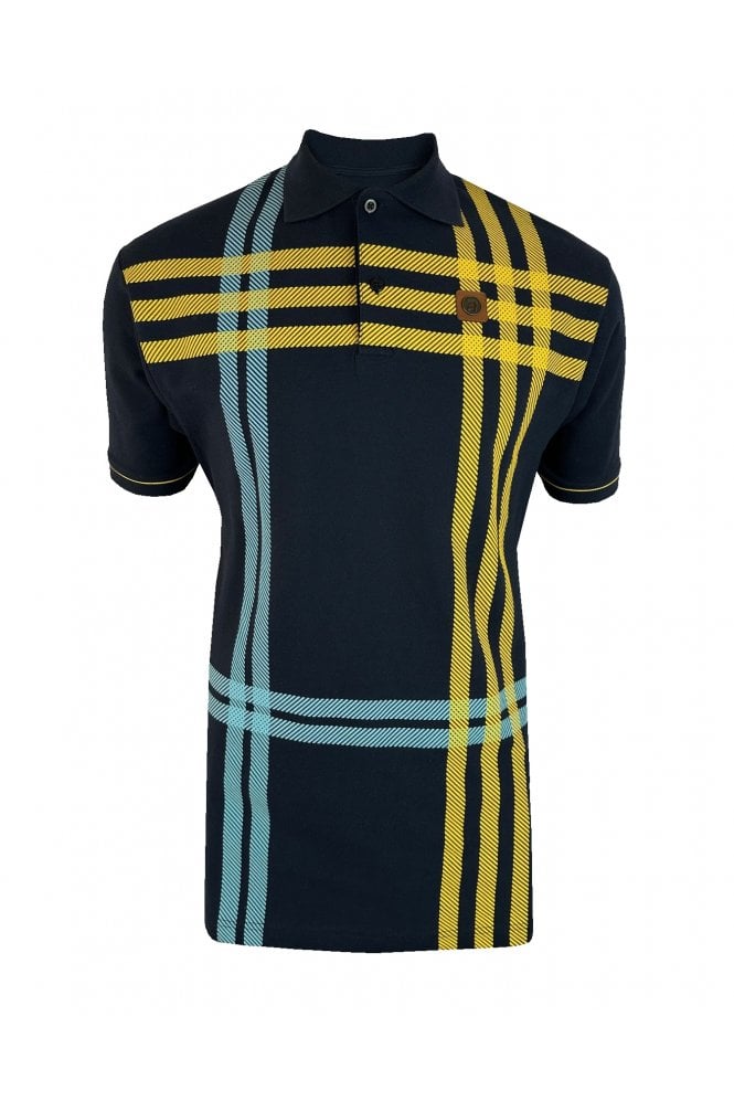 Trojan Printed check panel polo TR/8936