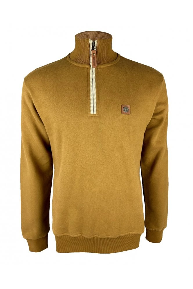 Trojan Quarter Zip Jacquard Trim Sweat TR/9008