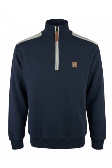 Quarter Zip Jacquard Trim Sweat TR/9109