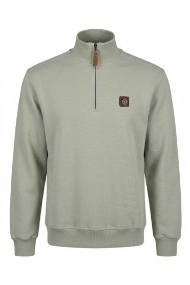 Quarter Zip Jacquard Trim Sweat TR/9109