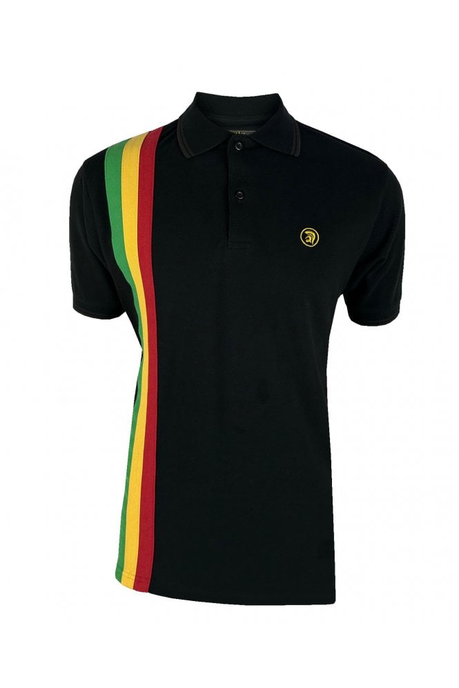 Trojan Racing stripe pique polo TR/8937
