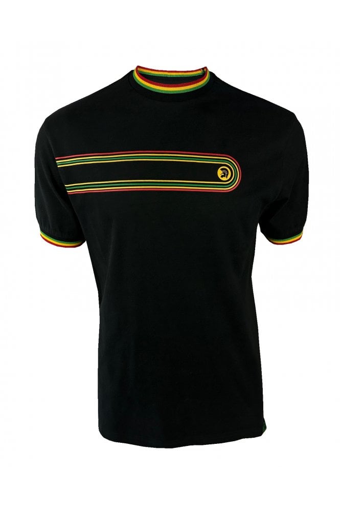 Trojan Retro Print Ringer Tee TR/9037