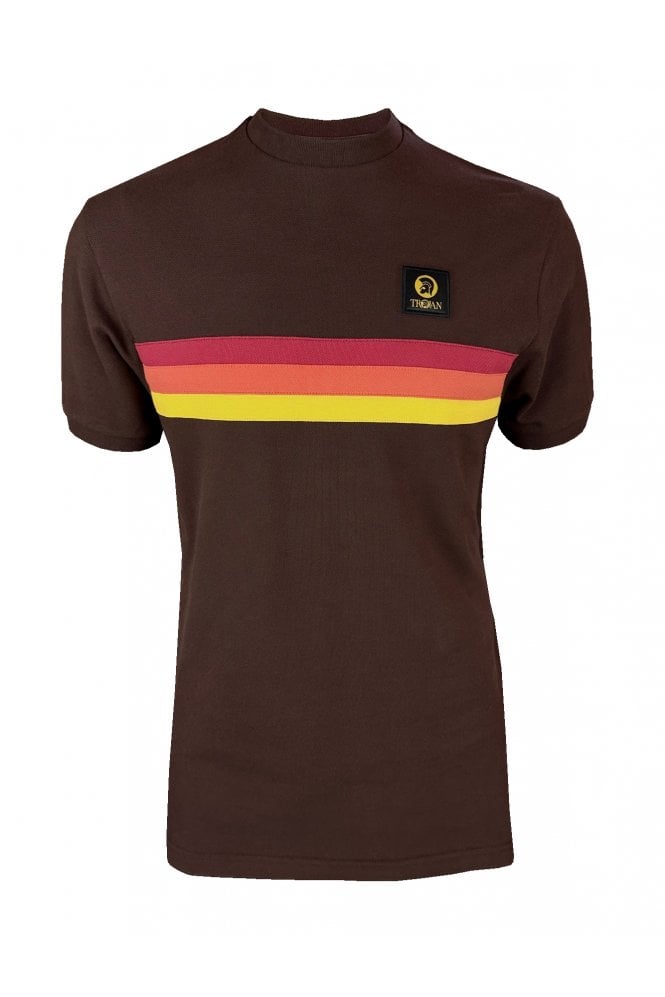 Trojan Retro Stripe Pique Tee TR/8994