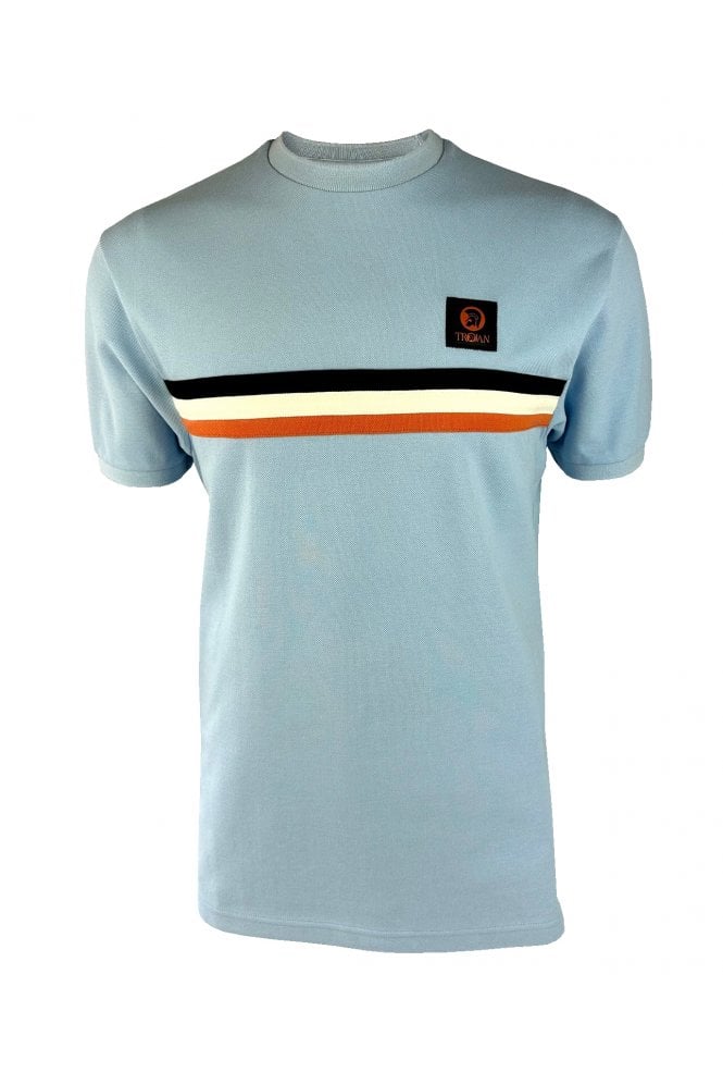 Trojan Retro Stripe Pique Tee TR/9039
