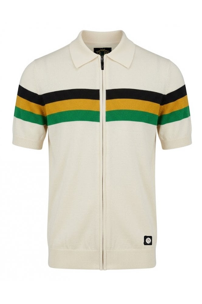 Trojan Stripe Zip Fine Gauge Cardi TR/9065 