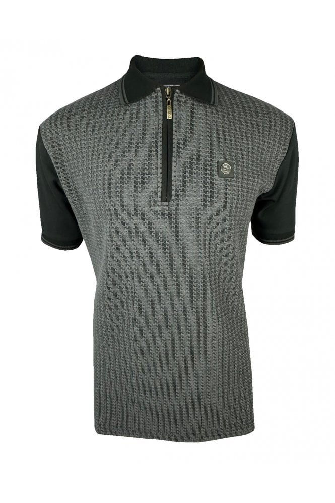 Trojan Textured Houndstooth Panel Polo TR/8973