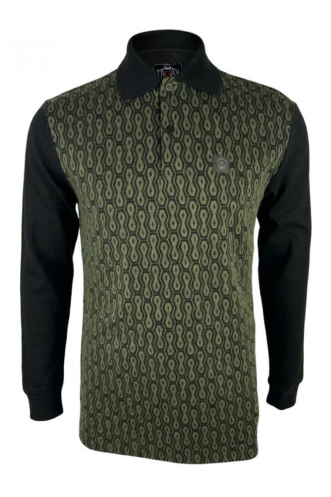 Trojan Textured Panel Polo L/S TR/9033