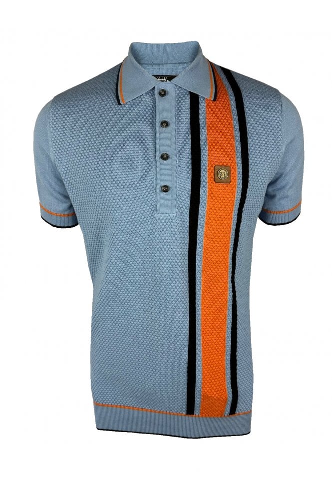 Trojan Textured Stripe Fine Gauge Polo TR/8967