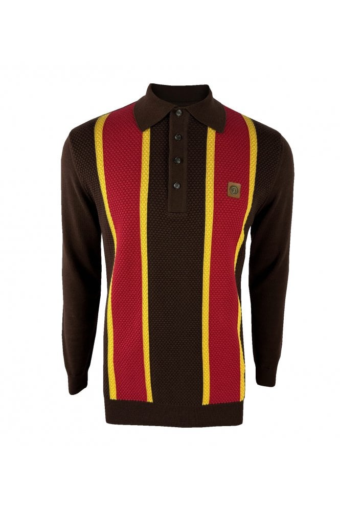 Trojan Textured stripe panel polo TR/8918