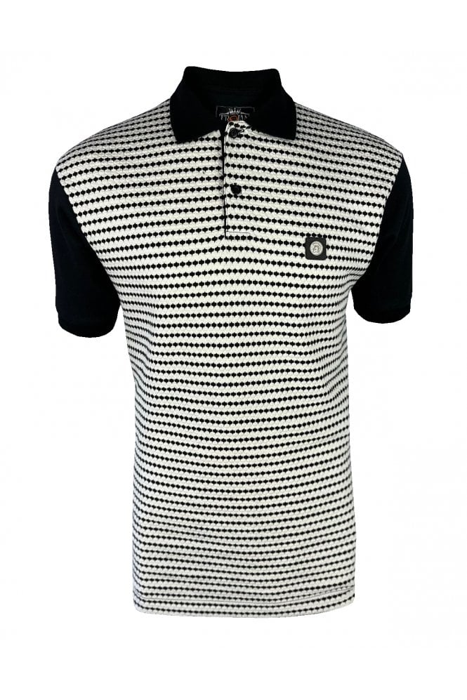 Trojan Textured Stripe Panel Polo TR/8975