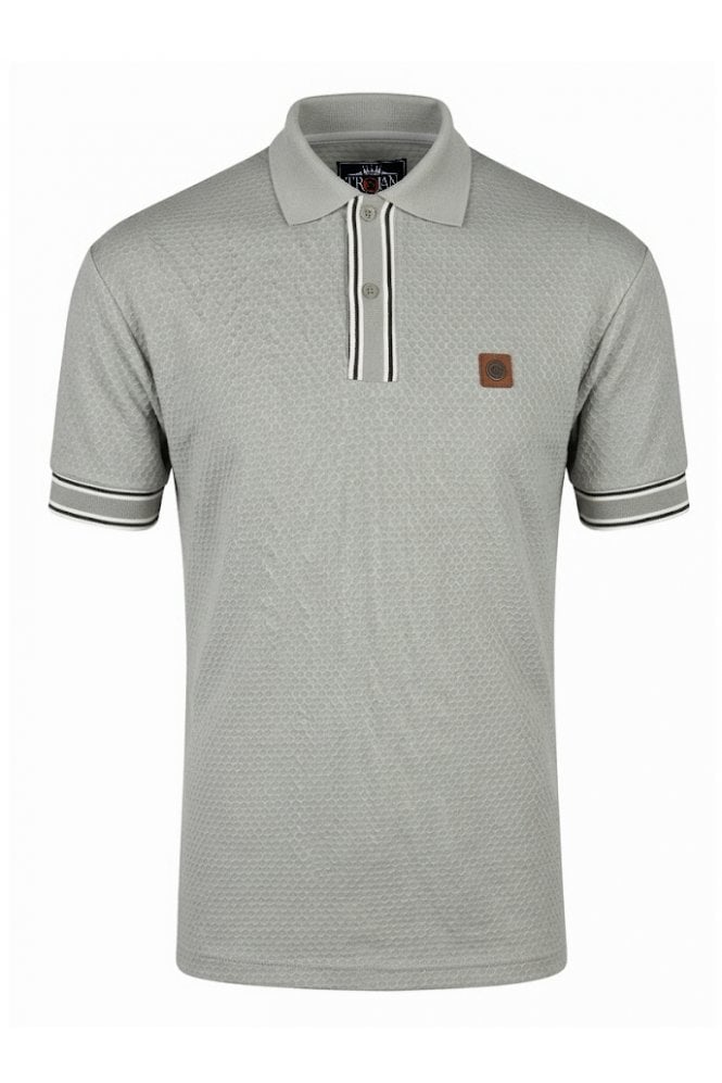 Trojan Textured Stripe Rib Polo TR/9081