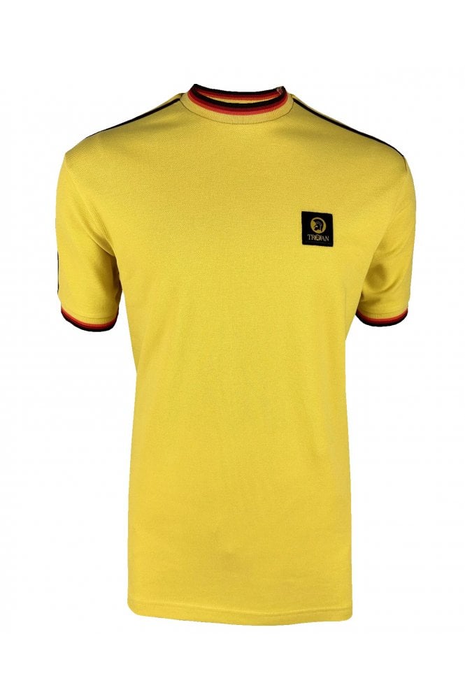 Trojan Three colour tipped pique tee TC/1042