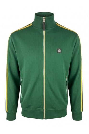 Twin-stripe Contrast Zip Track Top TR/9100